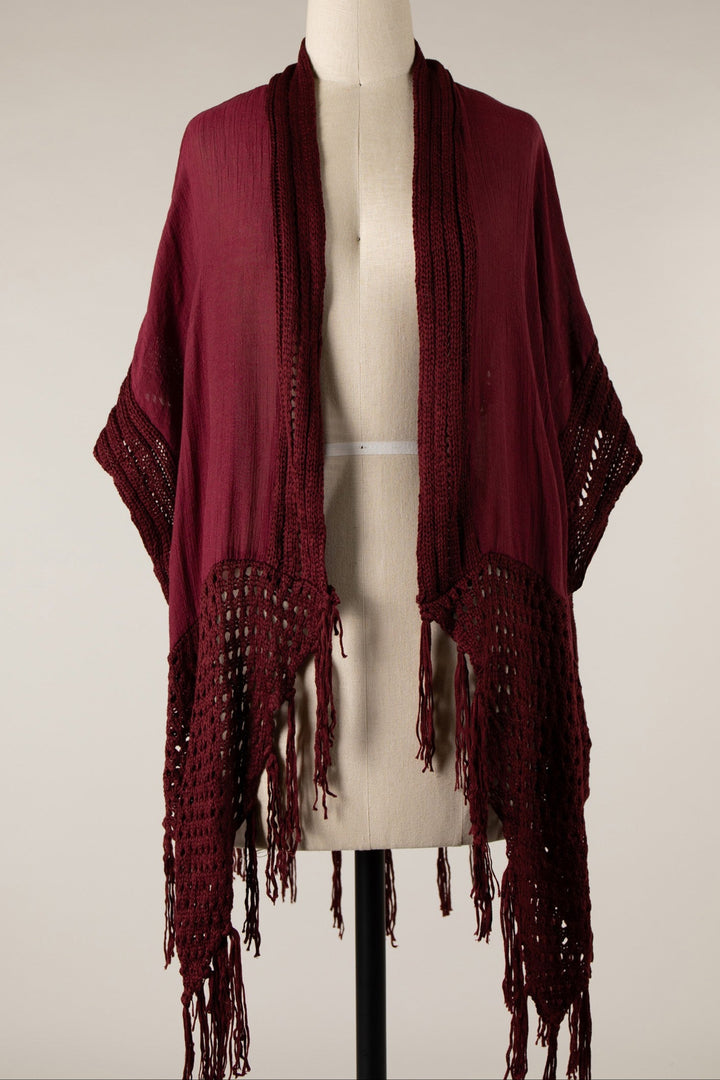 My Cozy Crochet Cardigan (Wine)