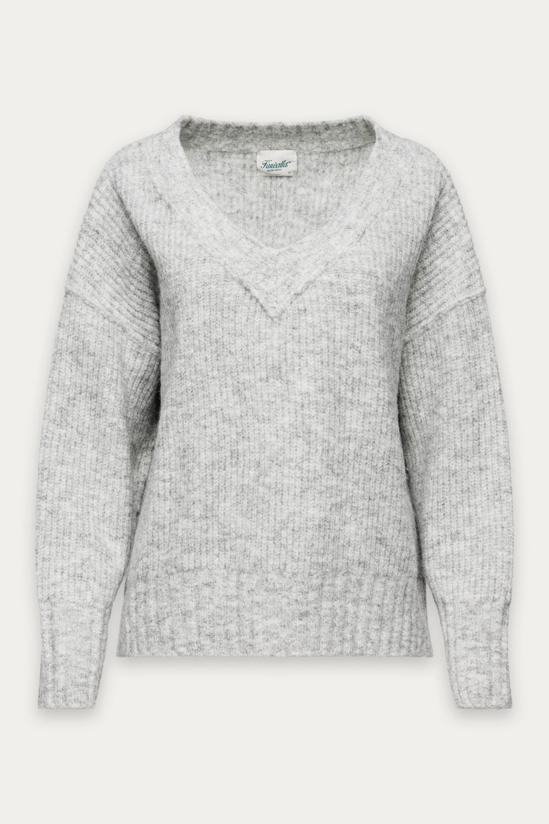 Kuwalla Brea V Neck Sweater (Heather Grey)