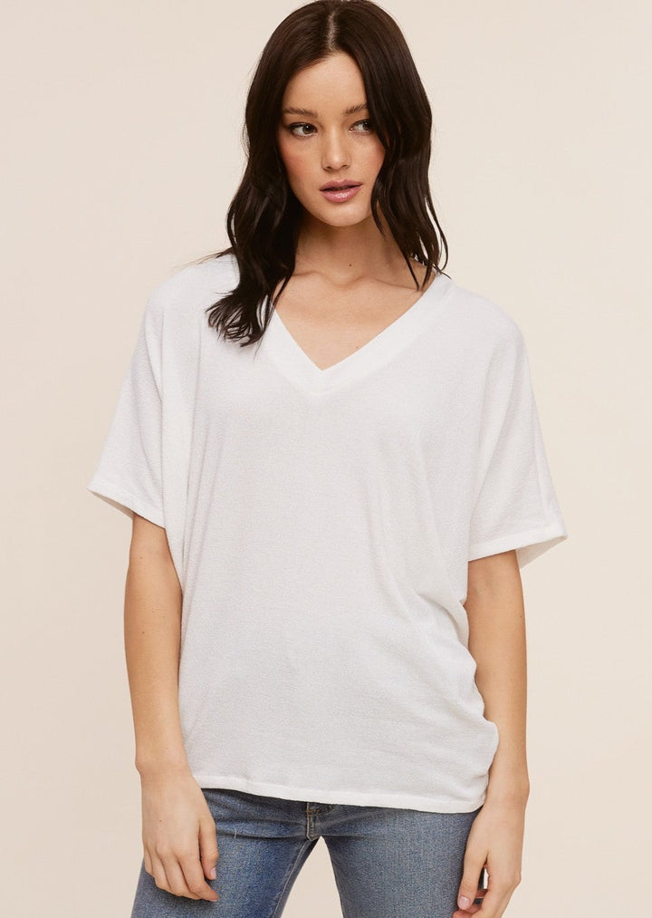 Jolie Slouchy Dolman Tee (Ivory)