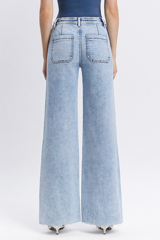 Flying Monkey Drawstring Wide Leg Jean
