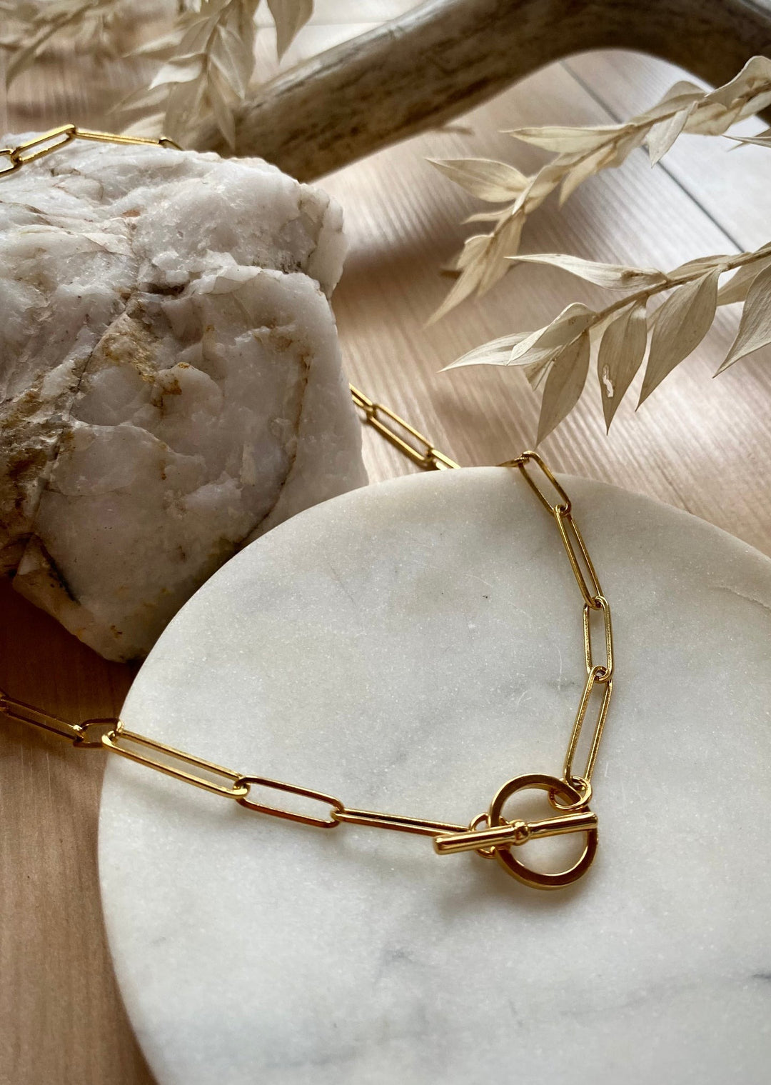 Gold Filled Paperclip Chain Necklace