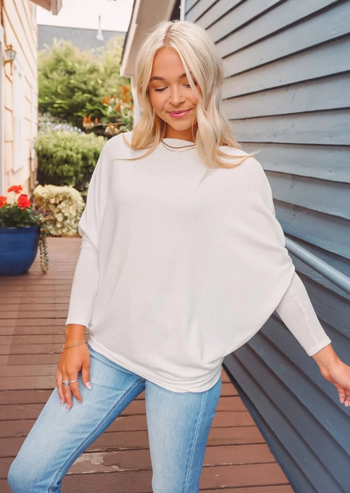 Jolie All Day Slouch Top (Ivory)