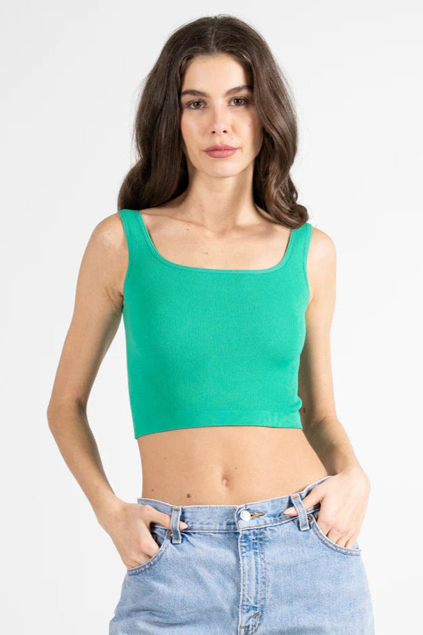 C'est Moi Bamboo Square Neck Tank (Peppermint)