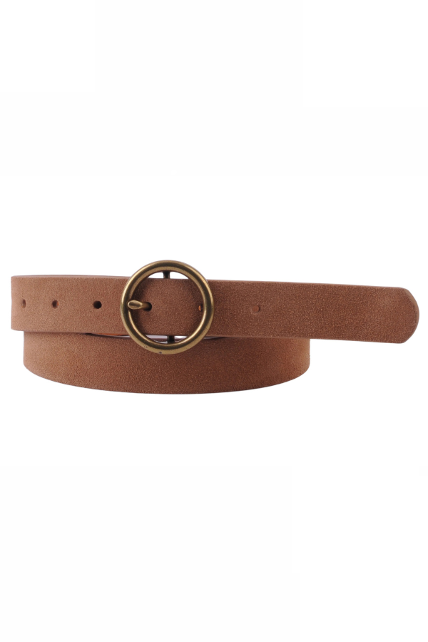 Most Wanted 1" Single Ring Belt (Camel Suede)
