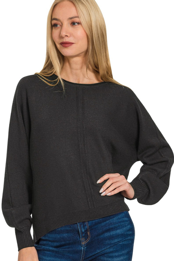 Zen Soft Knit Sweater (Black)