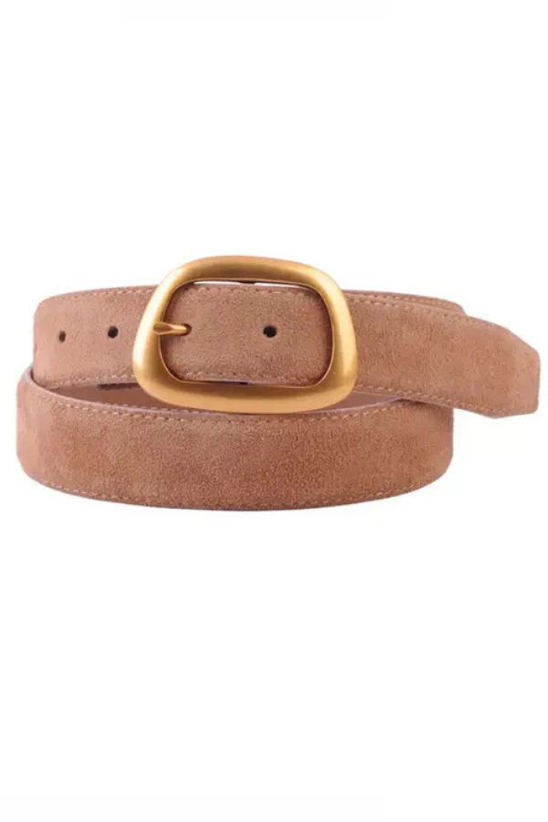 Most Wanted Suede Leather Belt (Camel)