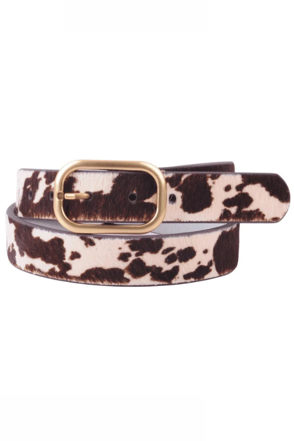 Most Wanted Animal Print Belt (Cow Print)