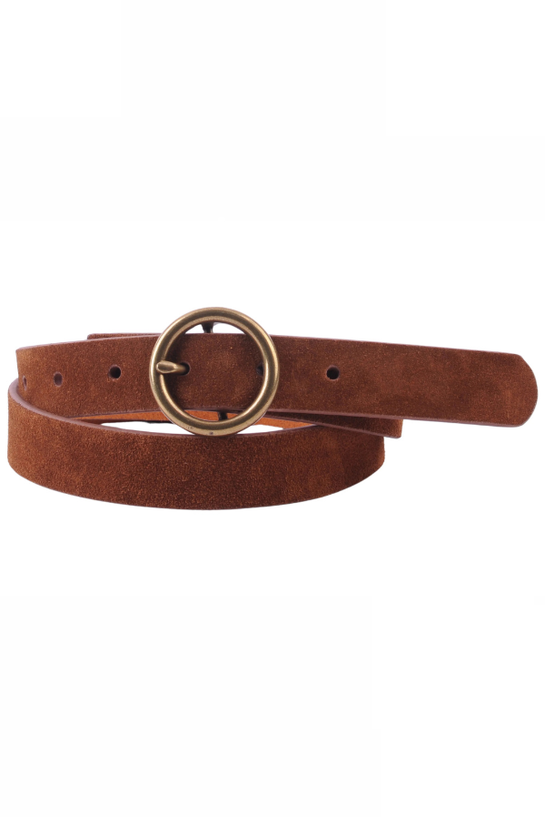 Most Wanted 1" Single Ring Belt (Caramel Suede)