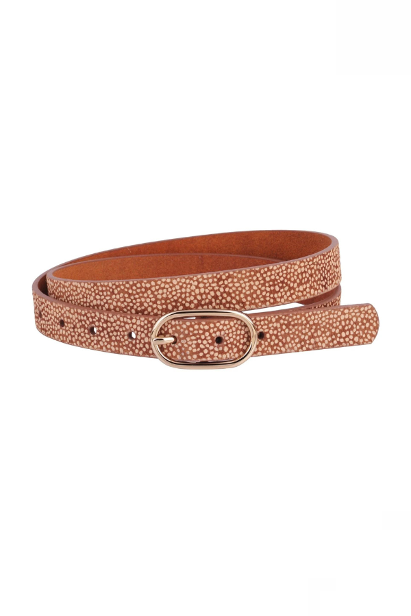 Most Wanted Skinny Spotted Leather Belt