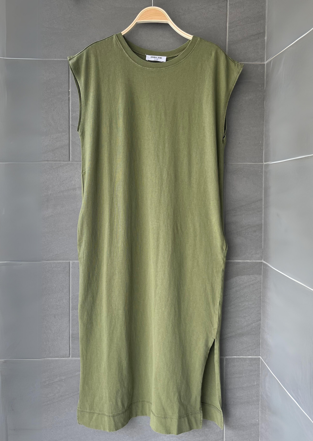 HYFVE Cotton Midi Dress (Moss)