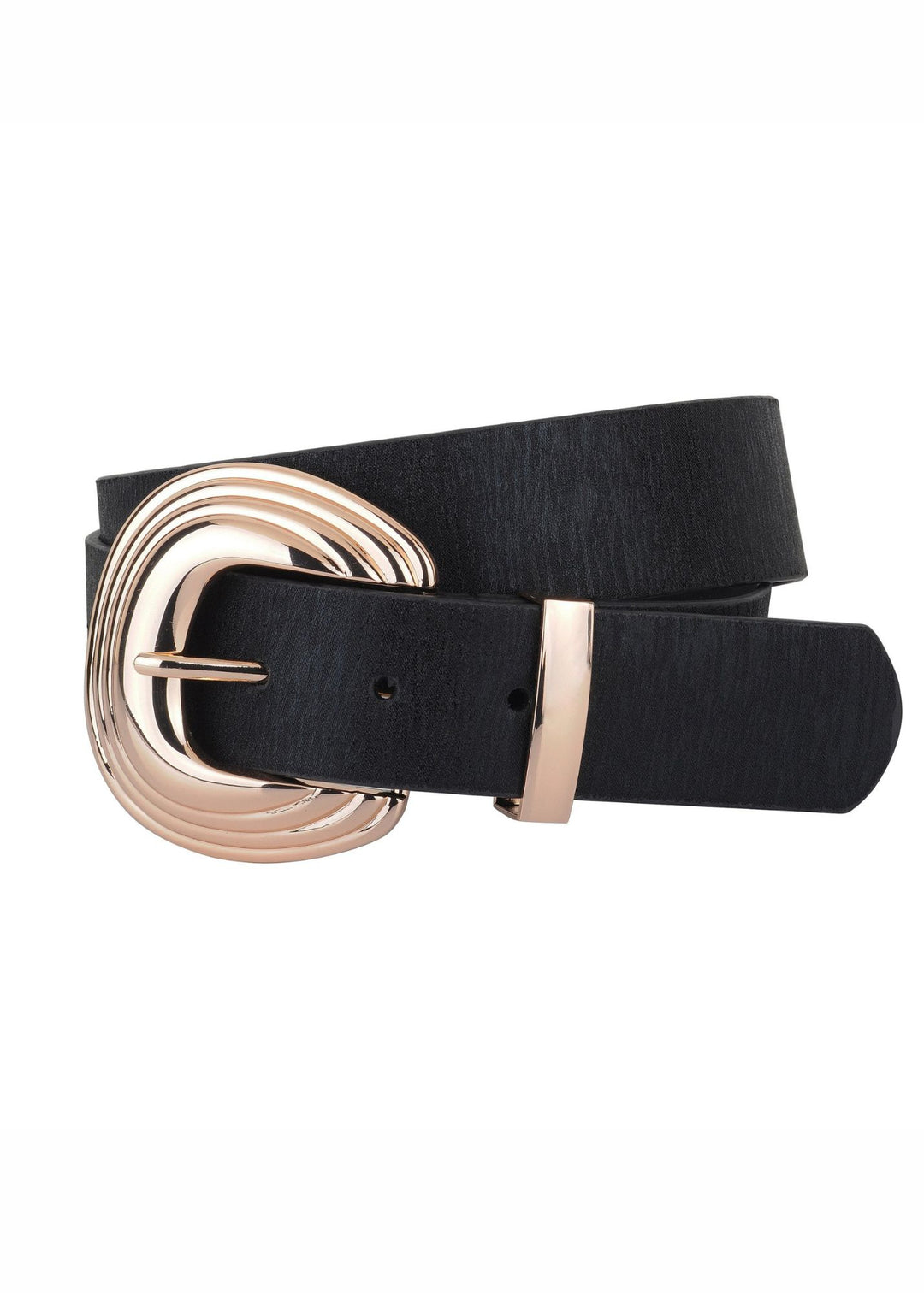 Most Wanted Gold Buckle Belt (Black)