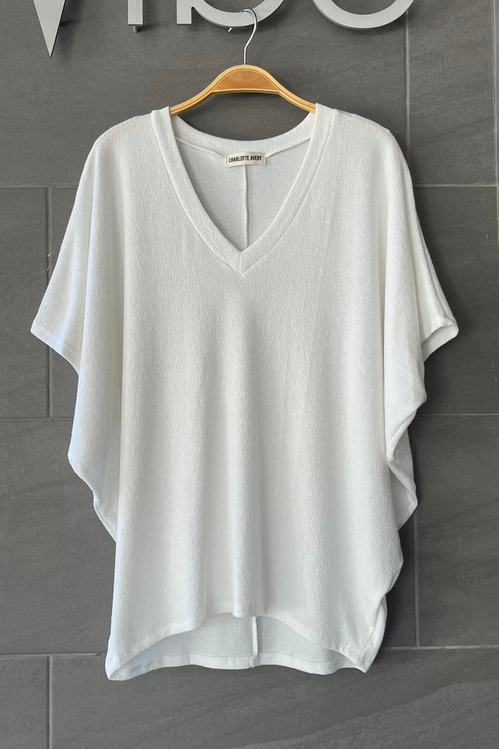 Jolie Slouchy Dolman Tee (Ivory)