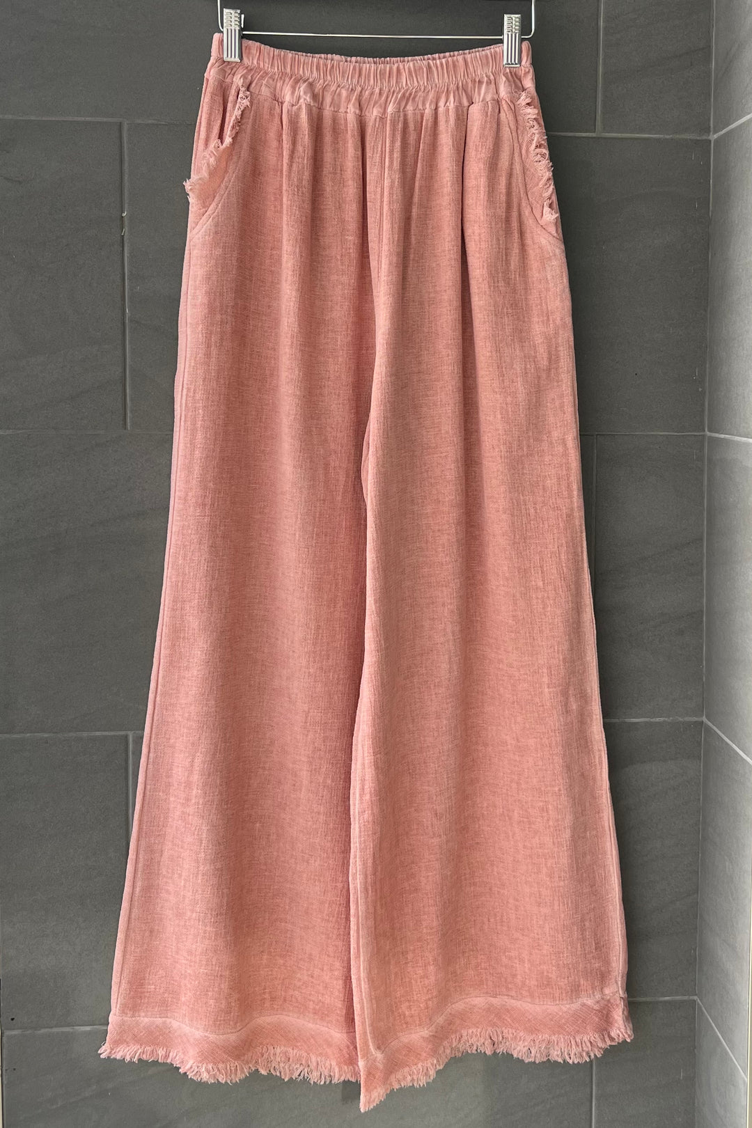 Meo Linen Saluzzo Fray Pants (Chili)