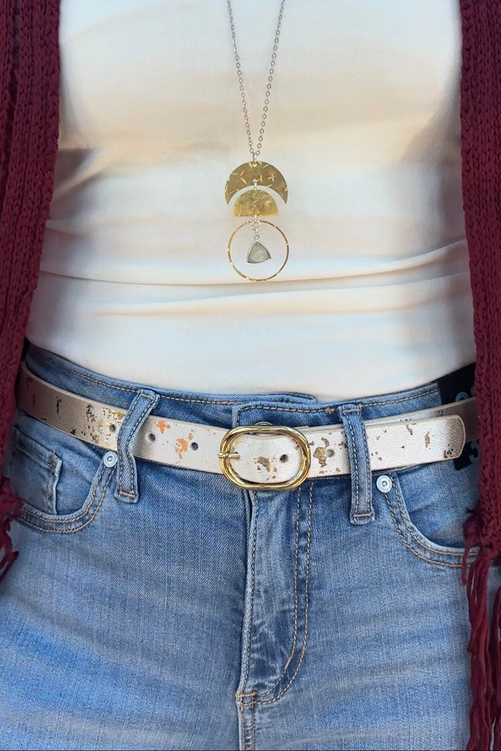 Most Wanted Gold Speckle Belt