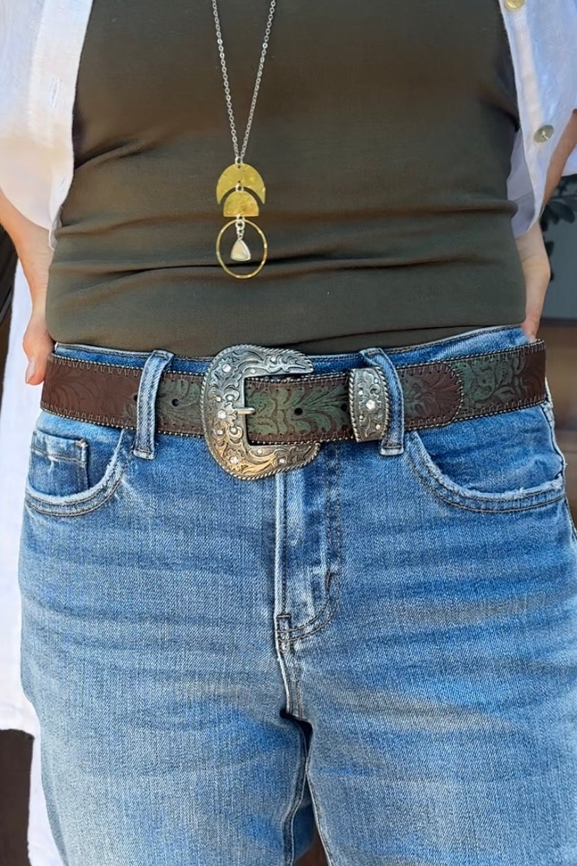 Most Wanted Rhinestone Buckle Belt