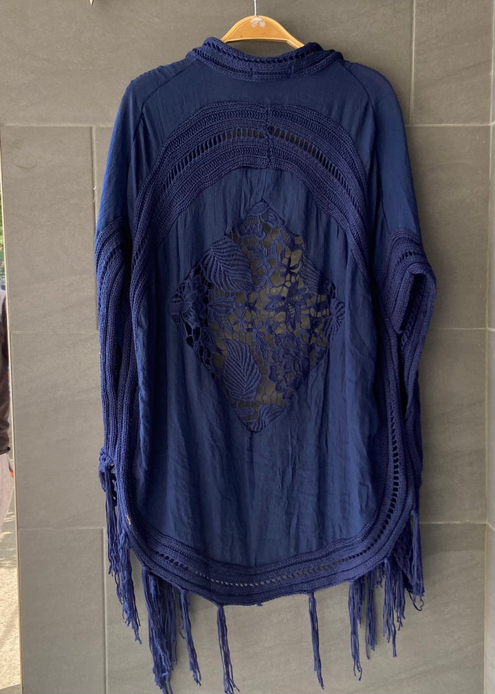 My Cozy Crochet Cardigan (Navy)