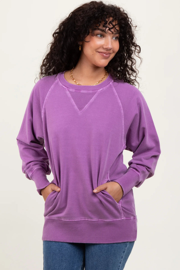 Zen French Terry Sweatshirt (Plum)