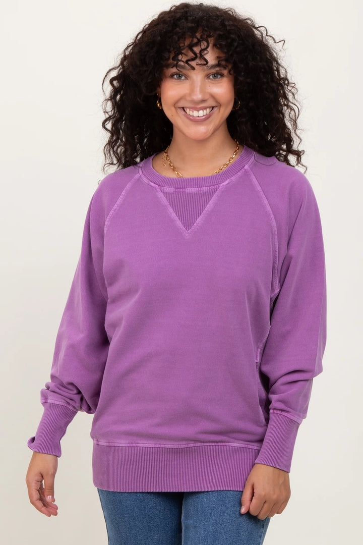 Zen French Terry Sweatshirt (Plum)