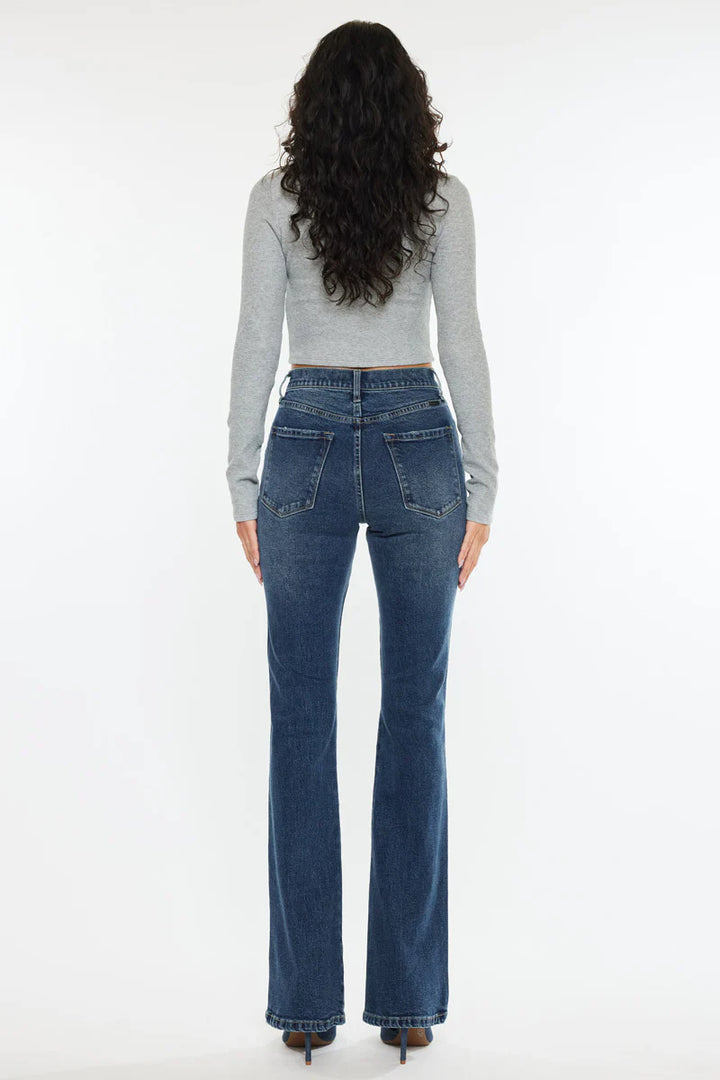 Kancan Button Slim Bootcut Jean