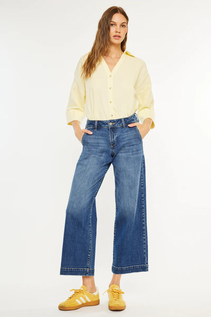 Kancan Petite Mid Rise Trousers