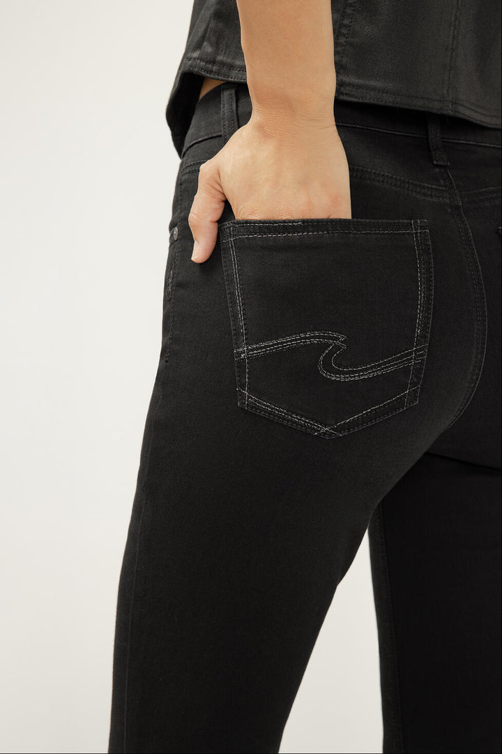 Silver Avery Luxe Stretch Bootcut 31" (Black)