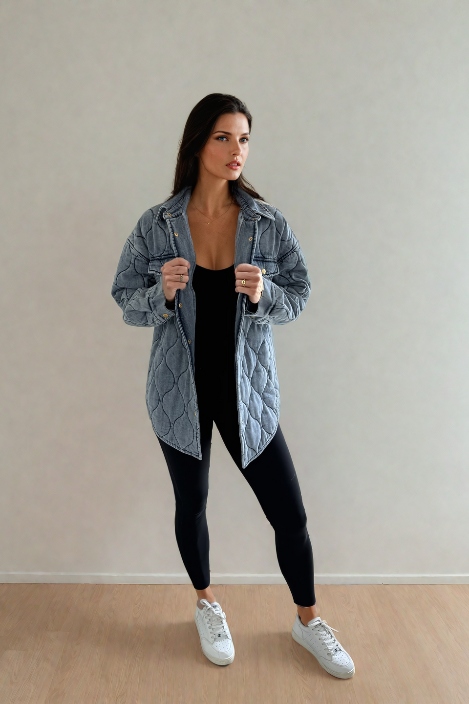 PRIV Leni Quilted Denim Jacket