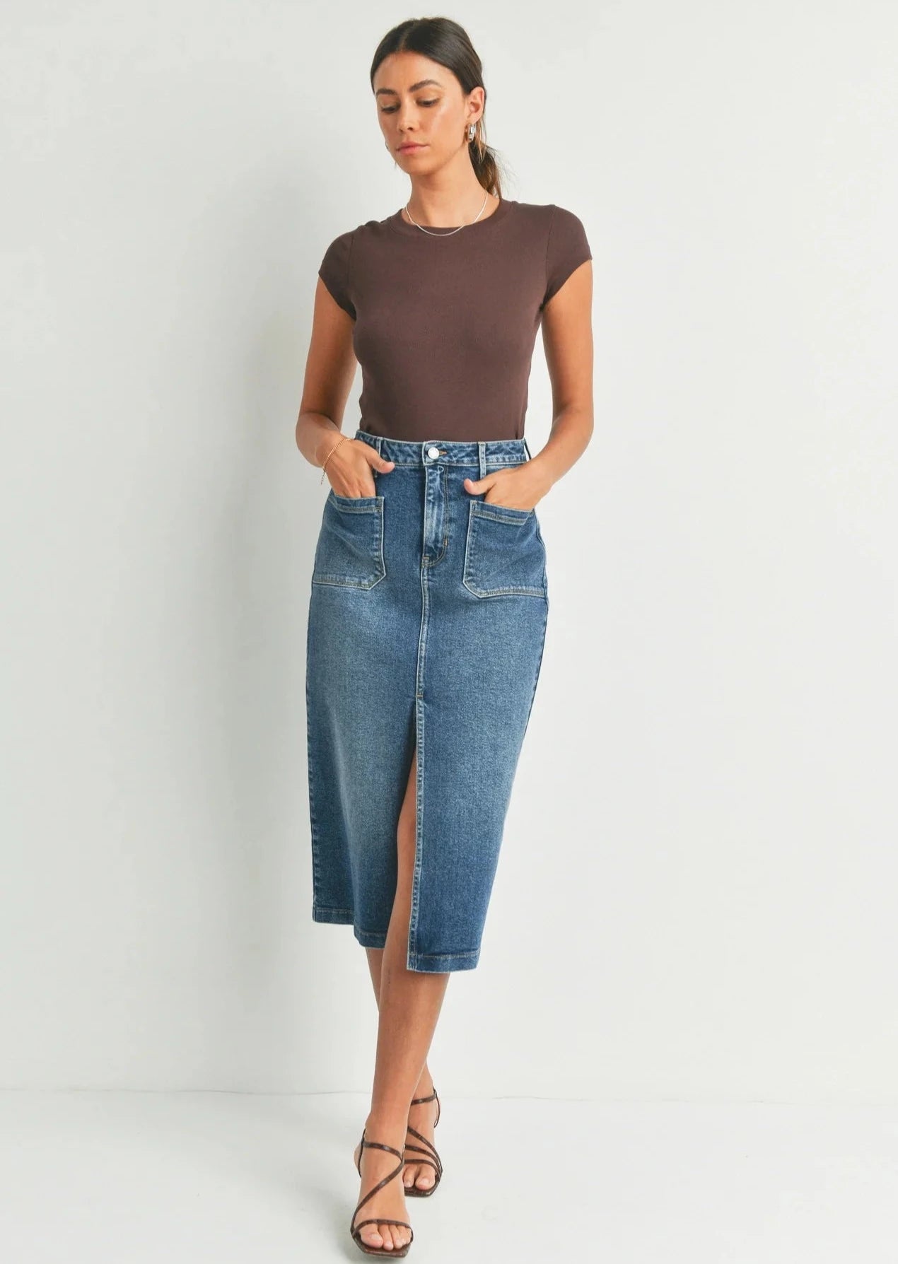 New look black clearance denim skirt 915