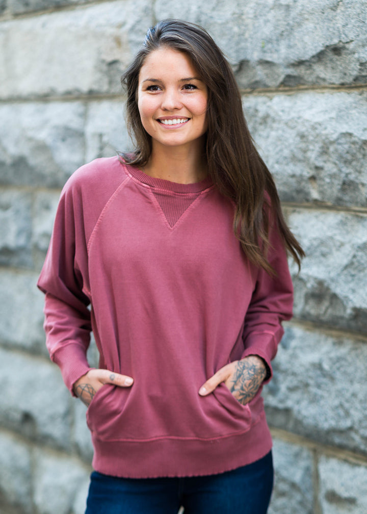 Zen French Terry Sweatshirt (Wine)