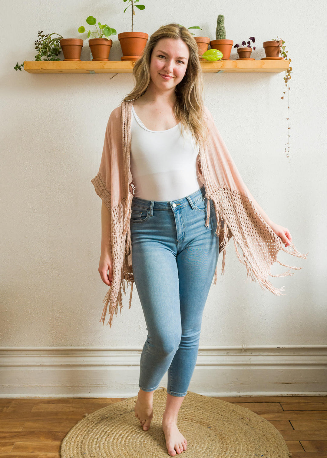 My Cozy Crochet Cardigan (Blush)