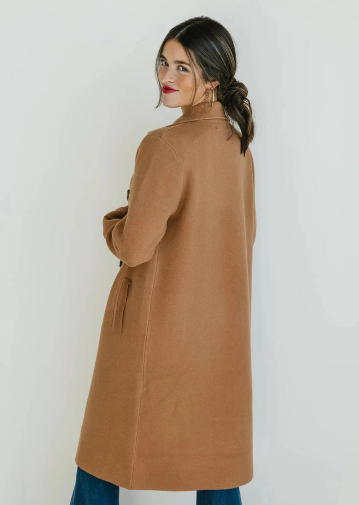 Jolie Cashmere Knit Trench Coat (Macchiato)