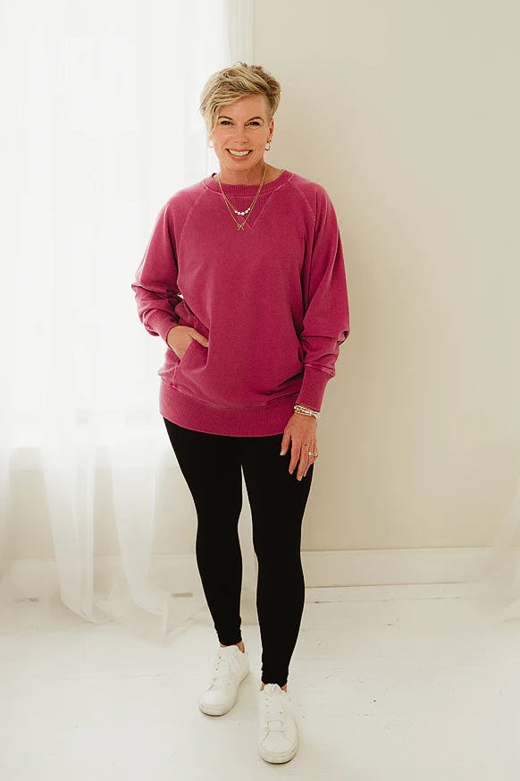 Zen French Terry Sweatshirt (Wine)