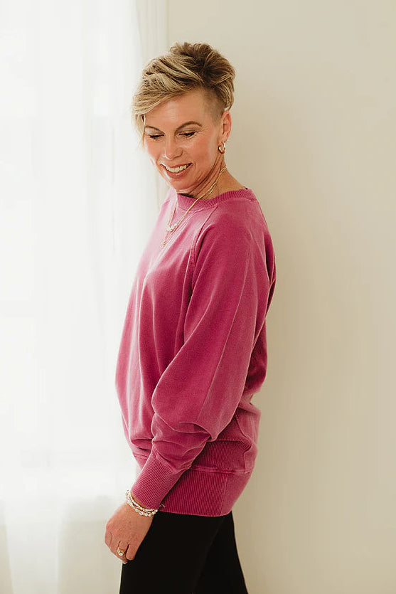 Zen French Terry Sweatshirt (Wine)