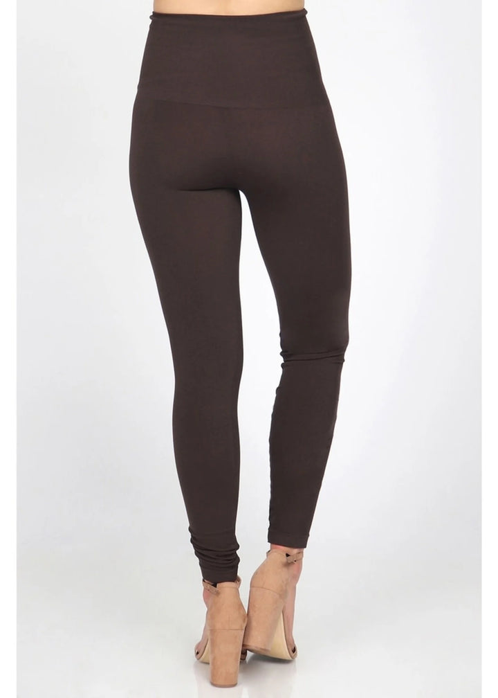 Tummy Tuck Full Length Legging (Brown)
