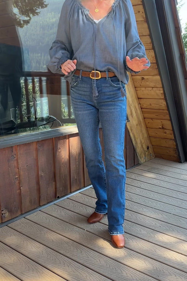 Kancan Slim Leg Bootcut Jean