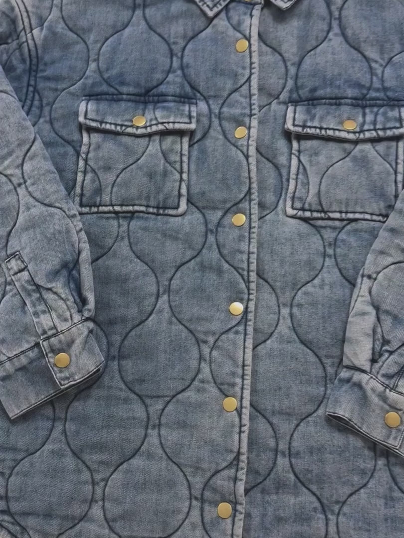 PRIV Leni Quilted Denim Jacket