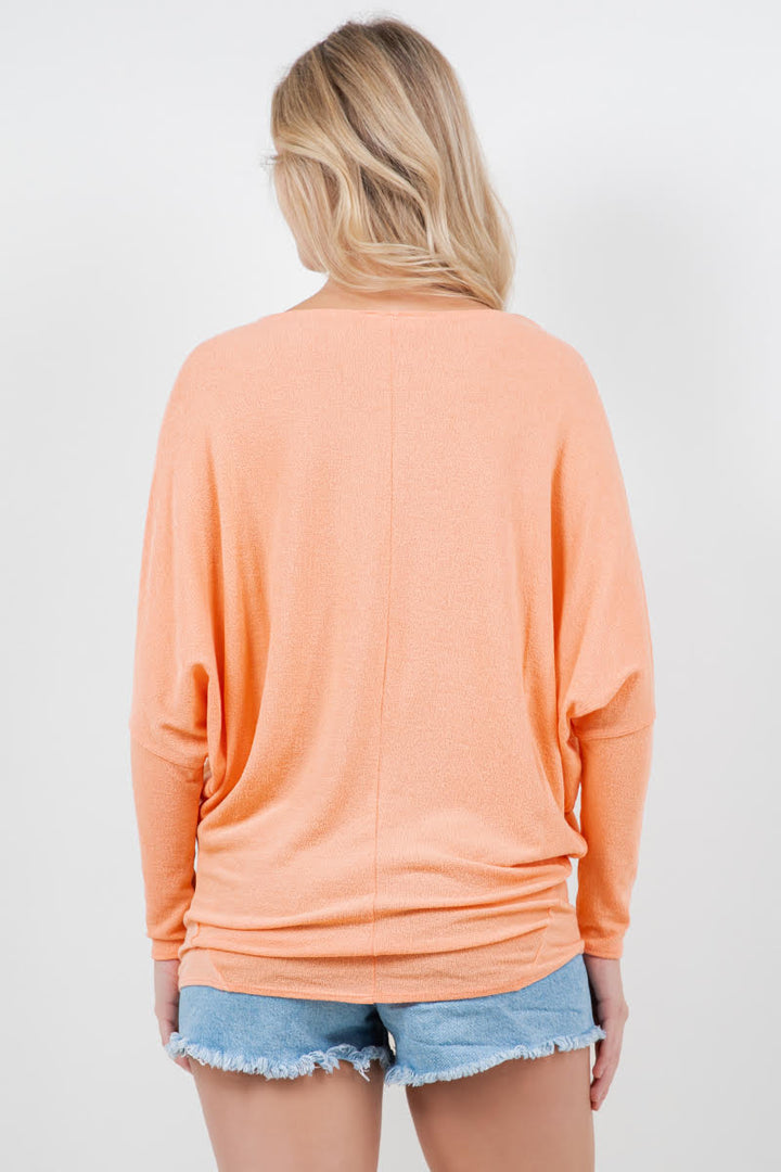 Jolie All Day Slouch Top (Papaya Peach)