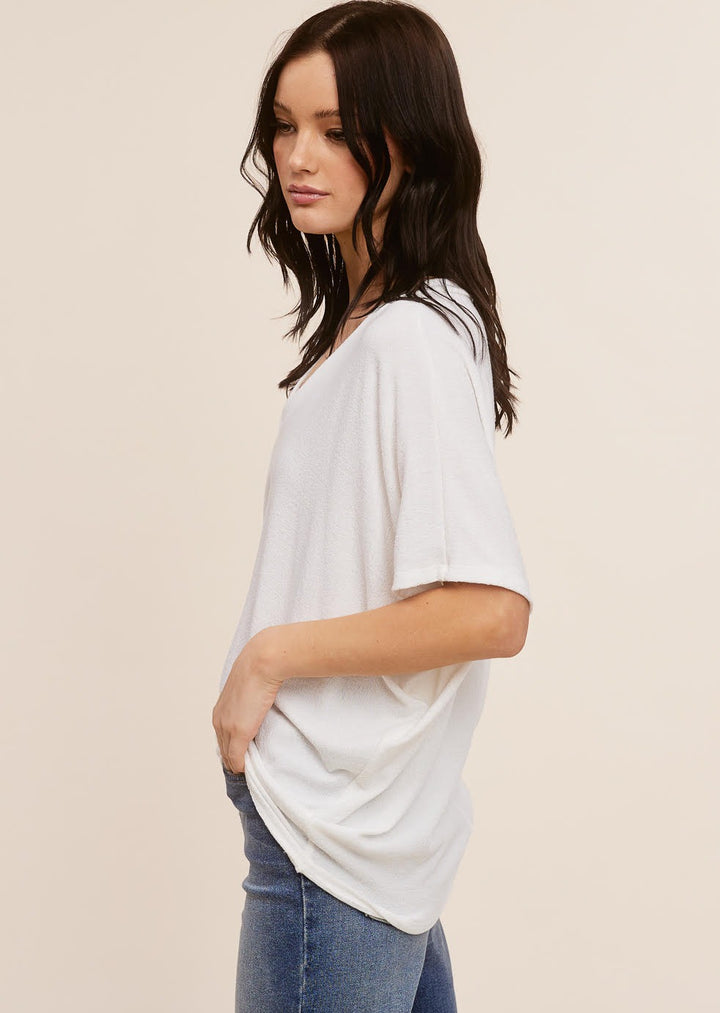 Jolie Slouchy Dolman Tee (Ivory)