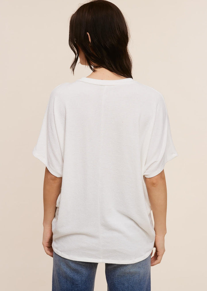 Jolie Slouchy Dolman Tee (Ivory)