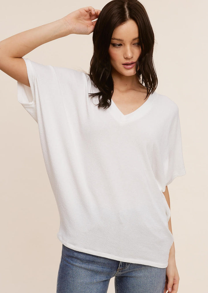 Jolie Slouchy Dolman Tee (Ivory)