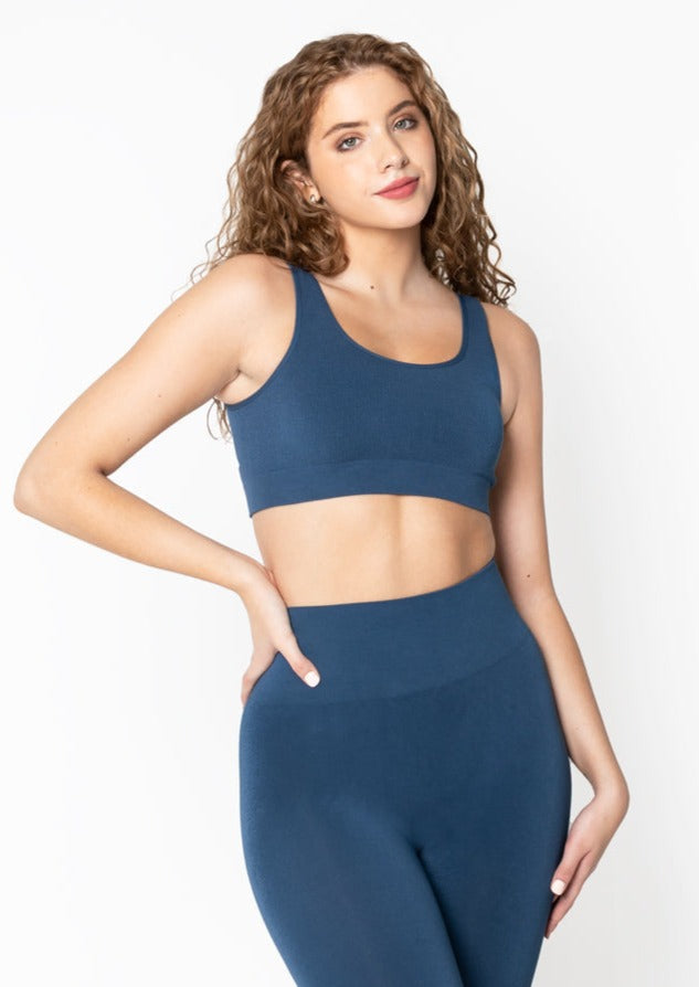 C'est Moi Reversible Bamboo Bralette (Denim)