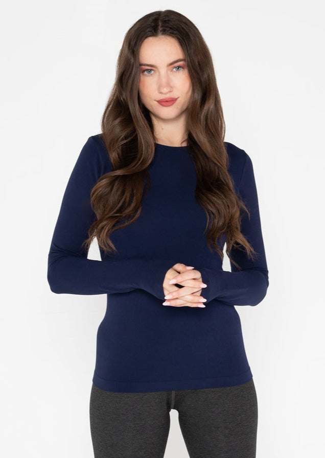 C'est Moi Bamboo Crew Long Sleeve (Navy)
