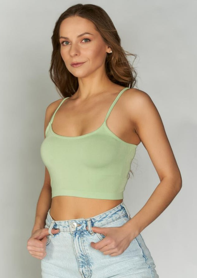 C'est Moi Bamboo Crop Cami (Mint)