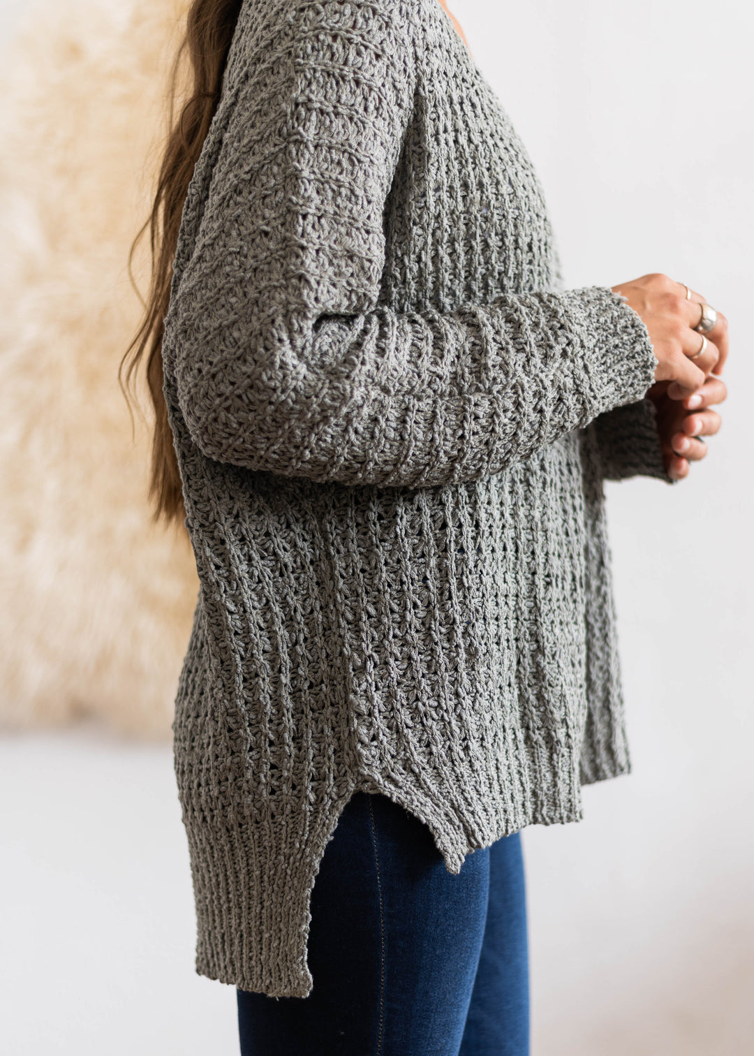My Cozy Cable Knit Sweater (Sage)