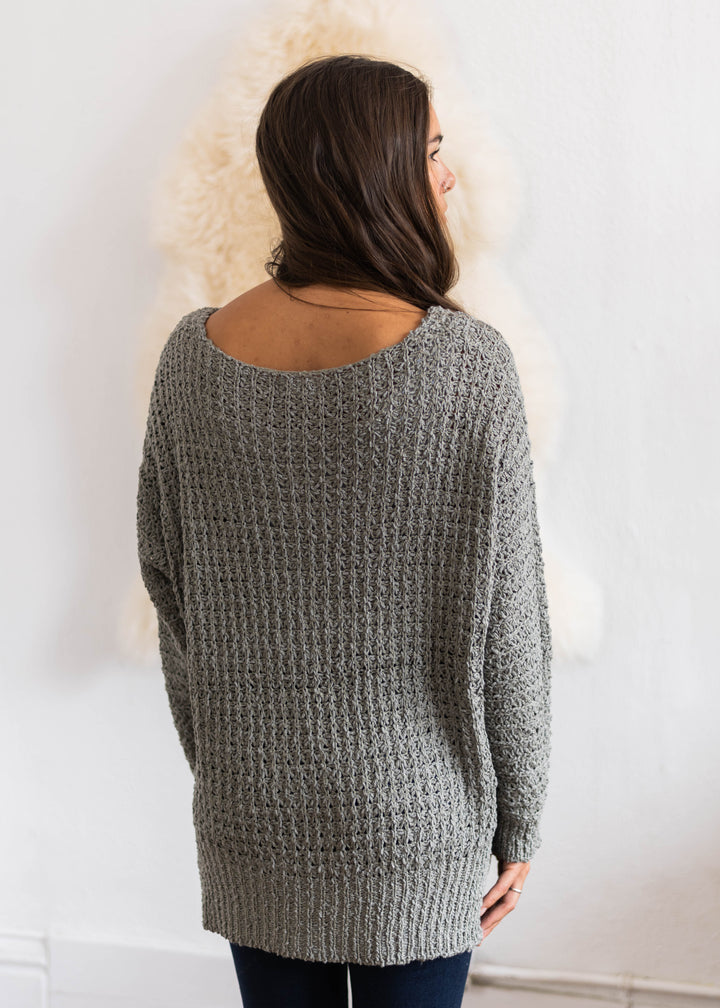 My Cozy Cable Knit Sweater (Sage)