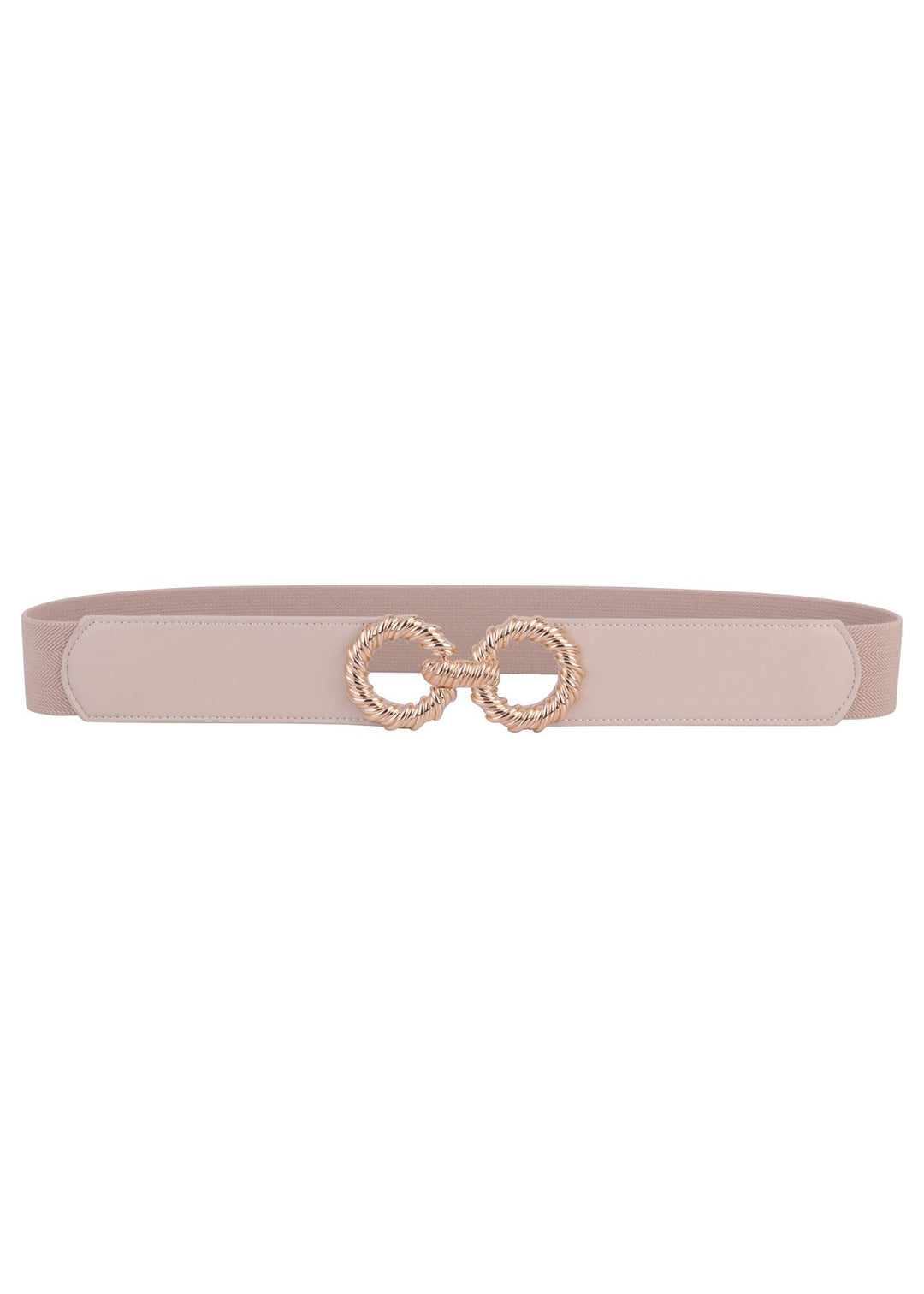 Most Wanted Double Circle Stretch Belt (Ivory)