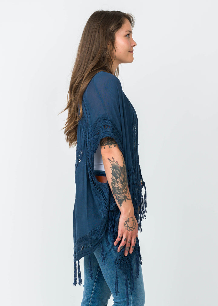 My Cozy Crochet Cardigan (Navy)