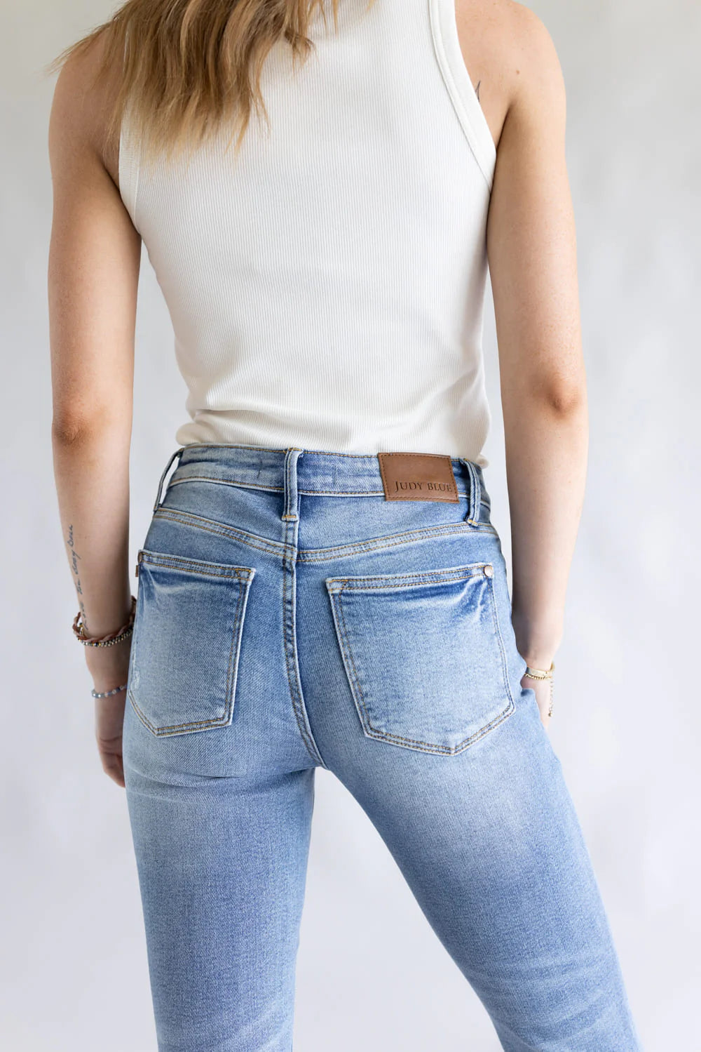 Judy Blue Mid Rise Kick Flare Ankle Jean