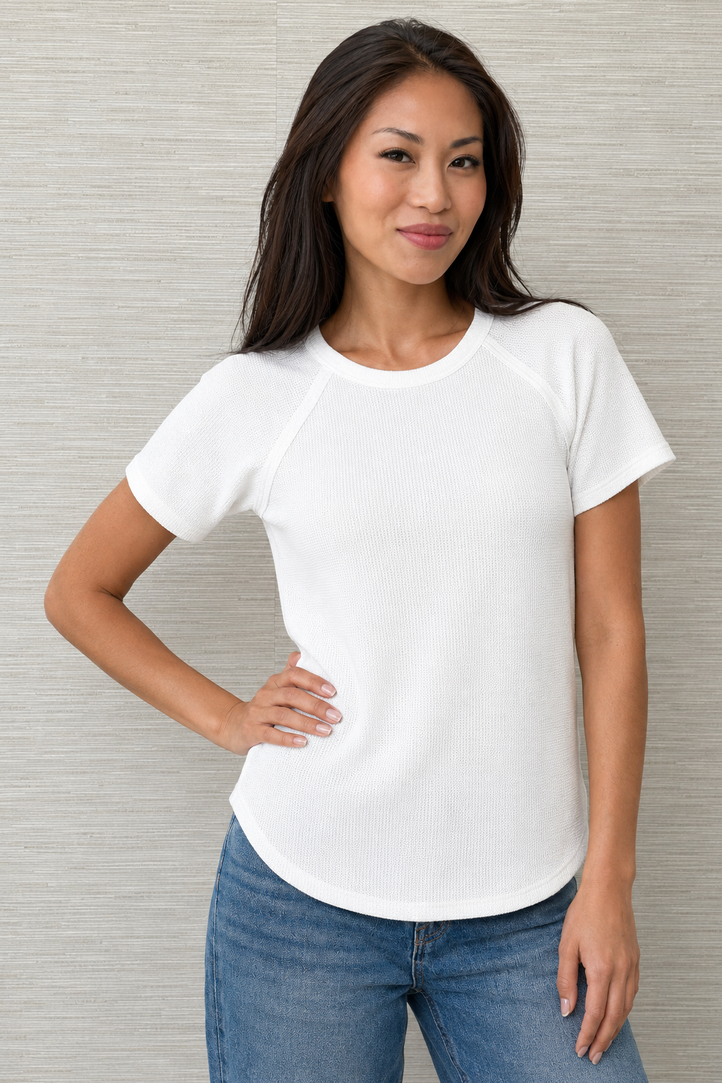 Zen Everyday Waffle Tee (White)