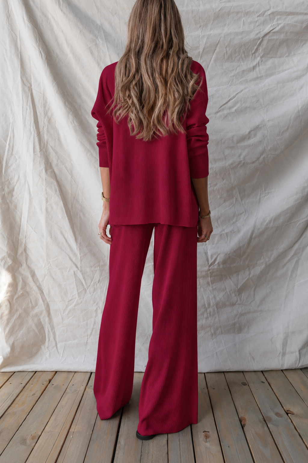 Zen Stella Rib Lounge Set (Cabernet)