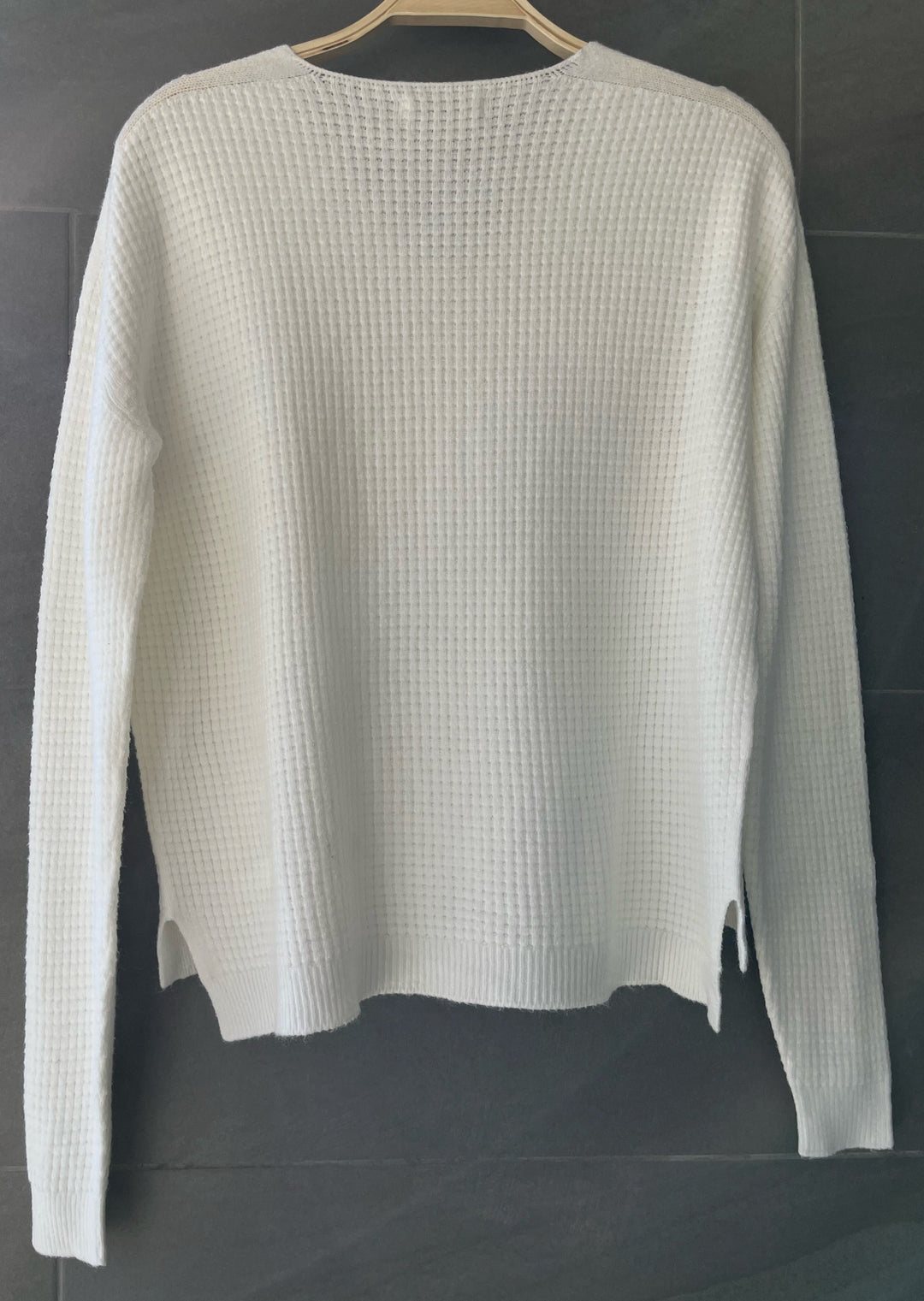 Meo Waffle Sweater (White)